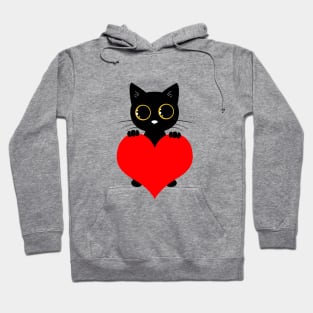 Cat Heart Valentine Hoodie